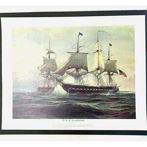 Thomas Hoyne NEW Print USS Constitution Nautical Art Sailing Ship War of 1812